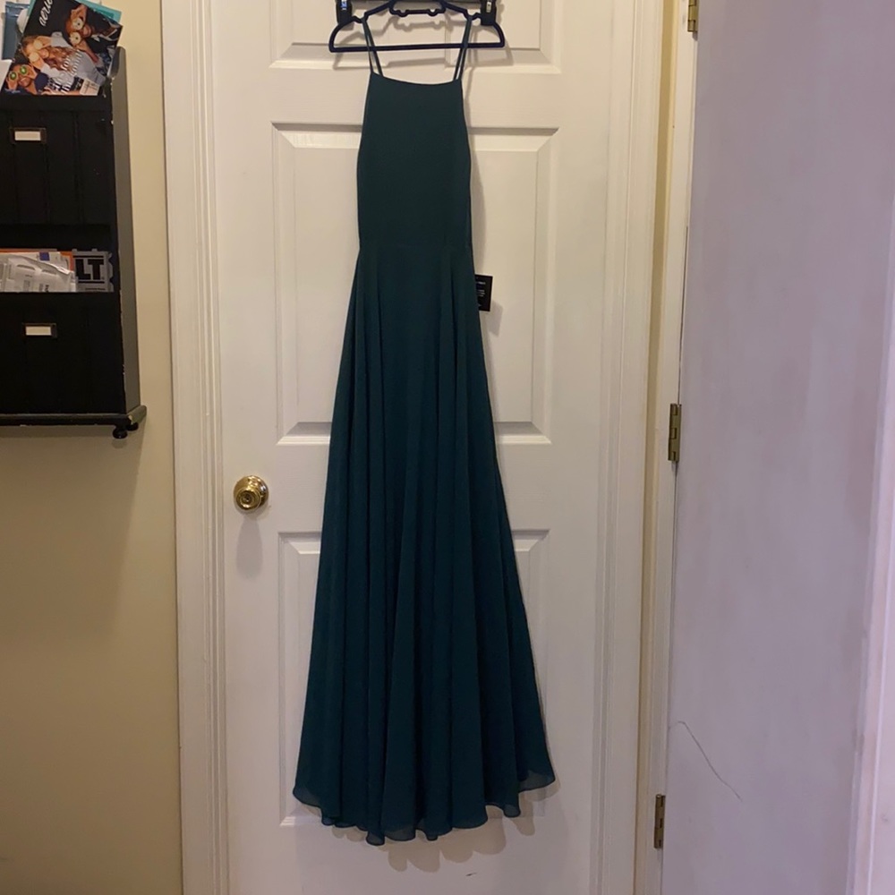 Lulus forest green maxi dress